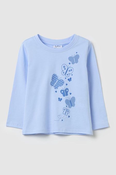 Лонгслив хлопковый с принтом Fagottino 307₽