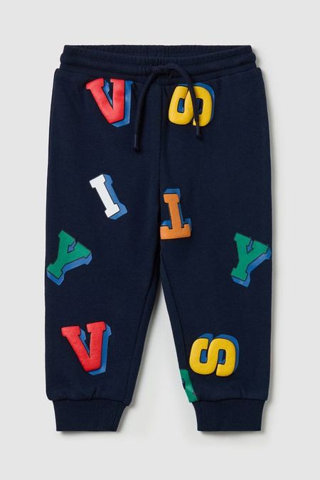 Брюки хлопковые на кулиске с принтом Fagottino 990₽