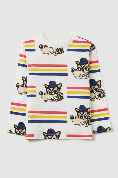 Лонгслив хлопковый с принтом OVS 517₽