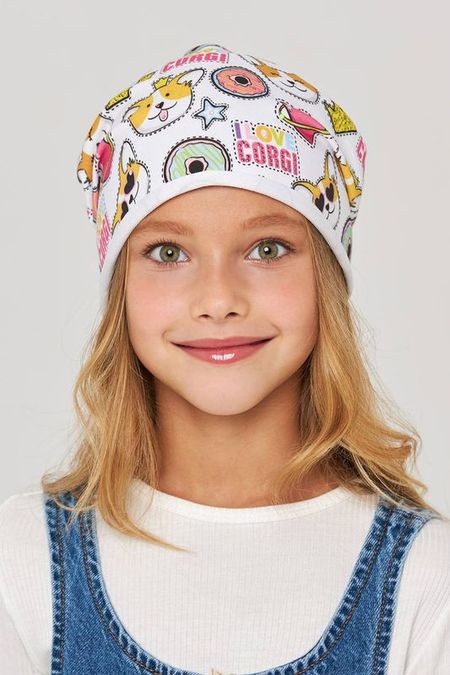 Шапка-бини хлопковая с принтом Totti 412₽