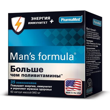 Менс Формула Больше Чем Поливитамины Энергия+Иммунитет Капс.№60