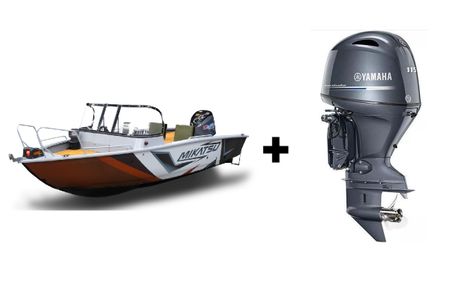 Комплект Алюминиевая лодка (катер) Mikatsu (Микатсу) 570 (Z43) Premium + мотор Yamaha F115BETL