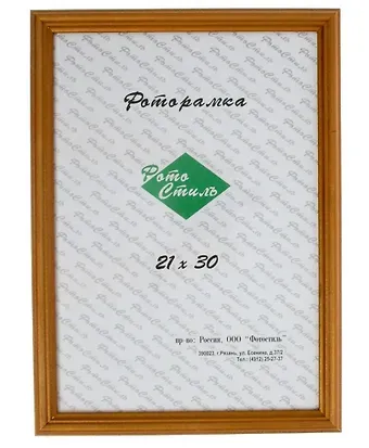 Рамка 21*30 дерево бронза 3738