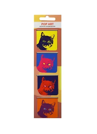 Магнитные закладки Pop Art Коты (МЗ2014-031)