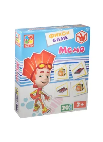 НИ Фикси Игры Мемо (3+) (VТ4207-02) (30 игровых фишек) (Vladi Toys) (коробка)
