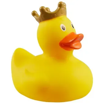 Игрушка для купания LiLaLu Уточка в короне желтая