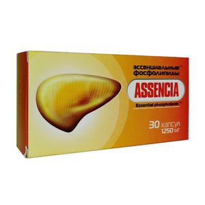 ASSENCIA эссенциальные фосфолипиды с экстрактом расторопши и витаминами группы В Капсулы массой 1250 мг 30 шт