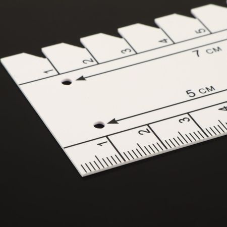 Линейка для разметки и измерения, 22.2×4.5 см, s=1 мм, белая