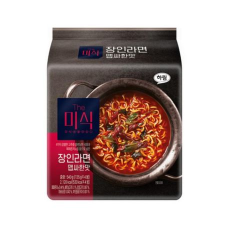 [Харим] Мишик Джангин Рамен с пряным вкусом 135 г x 4 пакетика 1 bundle (4bag)