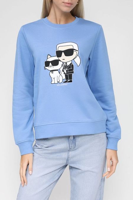 Хлопковый свитшот с фирменным логотипом Karl Lagerfeld 15600₽