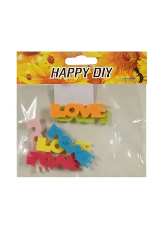 Набор из фетра Надпись Love (11051917) (6 шт) (цв. микс)