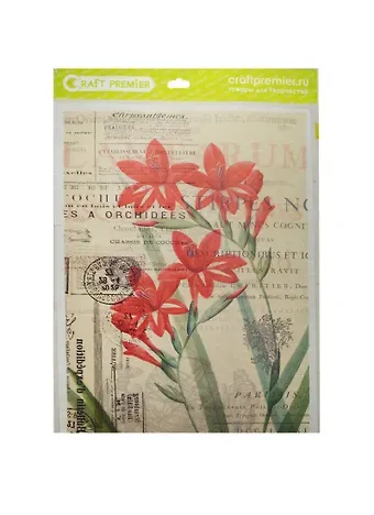 Рис. бумага для декупажа Cadence-Craft Premier Винтаж. письмо (CD05203) (А3) (25г/м) (упаковка)