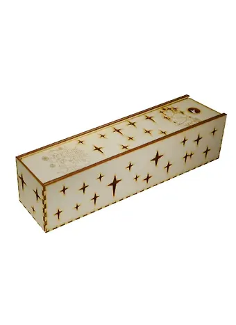 Коробка для новогодних шаров с Елочкой (151937-К) (402х86х90мм) (игрушка из дерева) (упаковка)