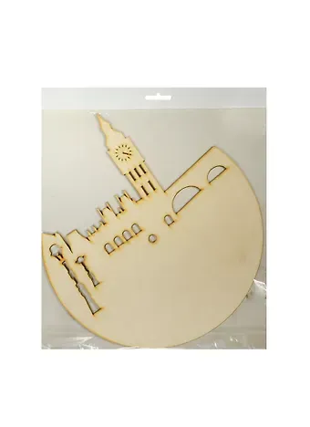 Основа для часов Ночной Лондон (13713) (246х246мм) (игрушка из дерева) (упаковка)
