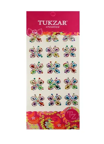 Наклейки-стразы акриловые Бабочки (10х24 см) (TZ 15253) (15 шт) (Tukzar creative) (3+)