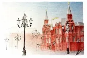 Открытка Москва карандаш Москва Государственный исторический музей