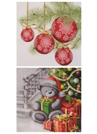 Набор салфеток для декупажа Медведь с подарками (TL644000/TL63700)