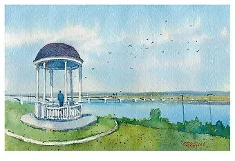 Открытка «Пермь. Река Кама. Коммунальный мост»