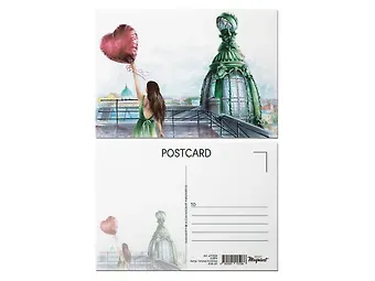 Почтовая открытка "На крыше Дома книги"