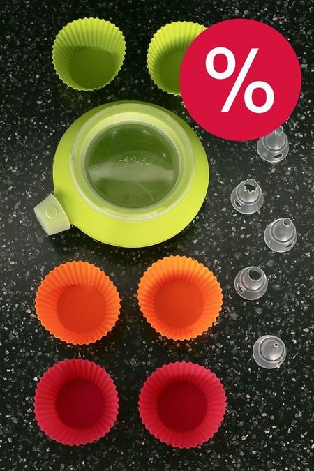 Набор из 6 формочек для капкейков и декоратора Декомакс Lekue 1090₽