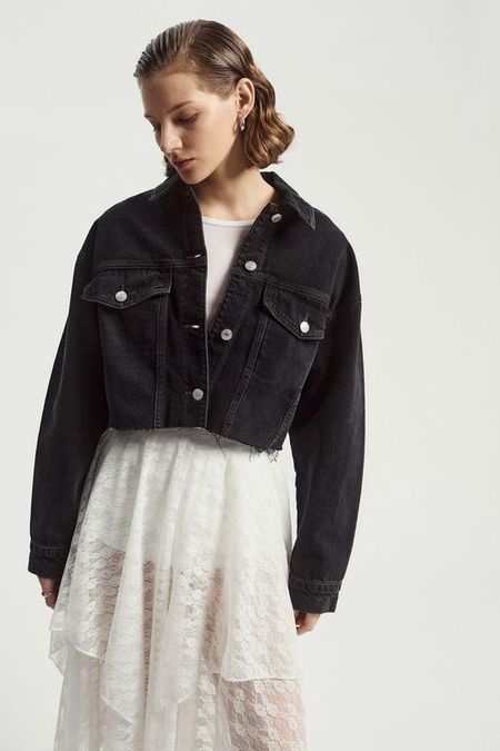 Куртка джинсовая с необработанным краем укороченная Nume 5242₽