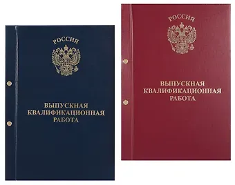 Обложка "Выпускная квалификационная работа" ассорти, 2 отверстия, бумвин