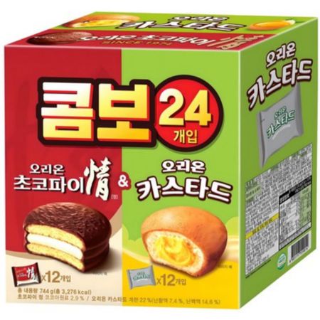 [Orion] Combo Choco Pie 12p + Custard 12p 744g