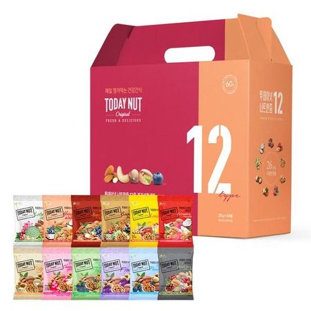 Today Nut Handful of 12 types of nuts set 1.2kg, Korean nuts