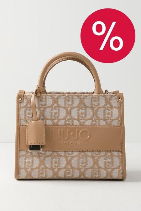 Сумка шоппер с принтом из монограмм бренда Liu Jo 15390₽