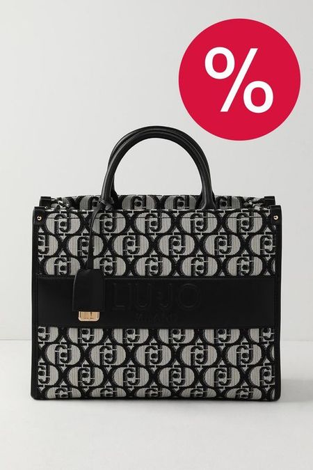 Сумка шоппер с принтом из монограмм бренда Liu Jo 17700₽