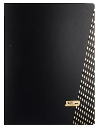 Папка 20ф А4 "Line" черная, Schiller