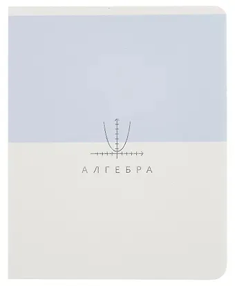 Тетрадь 48л кл. ТЕМА "Shades. Алгебра" бел.пластик, печать, тиснение фольгой Серебро, справ.мат-лы