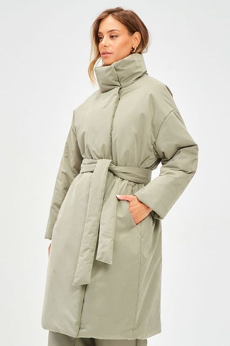 Пальто утепленное с воротником стойкой и поясом Trends Brands Base 10730₽