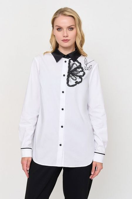 Рубашка с декором удлиненная Franco Vello