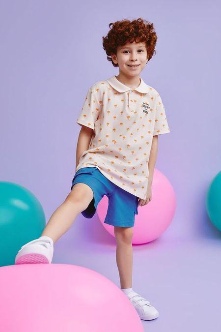 Поло хлопковое с принтом GIOCO 1357₽