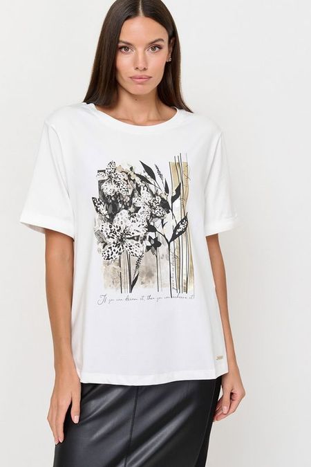 Блуза с коротким рукавом с принтом Franco Vello