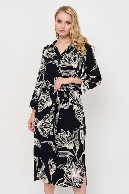 Платье на поясе с принтом Franco Vello 10867₽