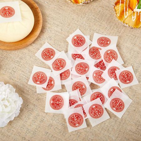 42 шт. съедобная клейкая рисовая бумага паровые булочки мультяшные наклейки бумага для выпечки