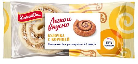 Булочка с корицей Хлебный Дом замороженная 2 шт, 180 г