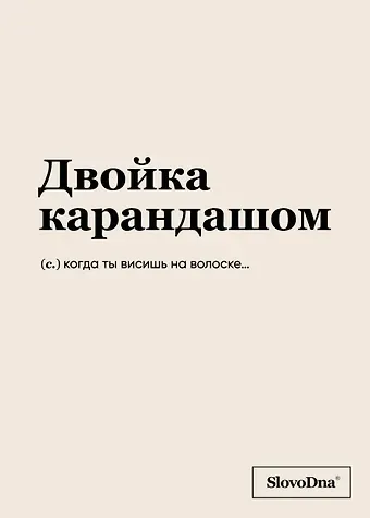 Тетрадь в клетку SlovoDna. Двойка карандашом (А5, 48 л.)