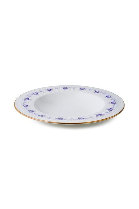 Тарелка глубокая фарфоровая с принтом Афина Объединение Гжель 3765₽