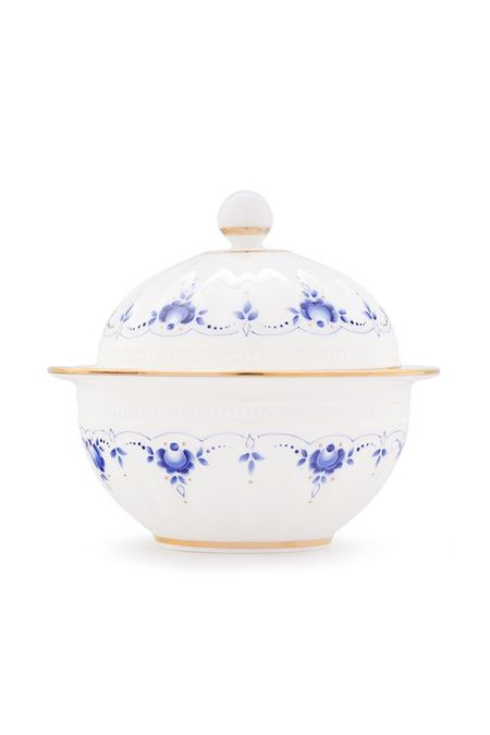 Сахарница фарфоровая с принтом Афина Объединение Гжель 6720₽