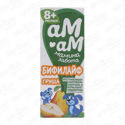 Бифилайф Ам-Ам груша 2,5% 210г с 8мес