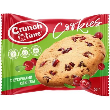 Печенье Crunch time cookies с клюквой 50 г