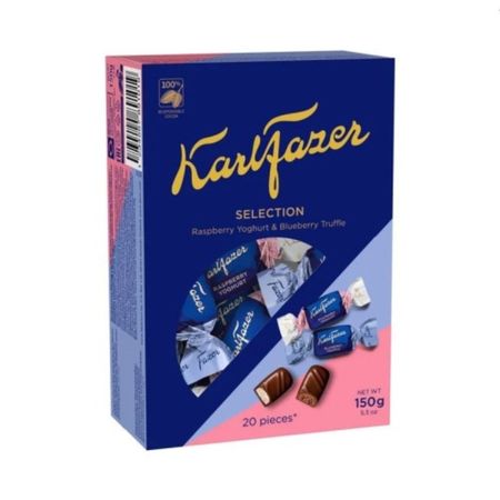 Конфеты Fazer молочный шоколад йогурт черничный трюфель 150 г