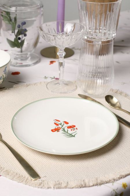 Тарелка десертная фарфоровая с принтом Botanika 21maison 742₽