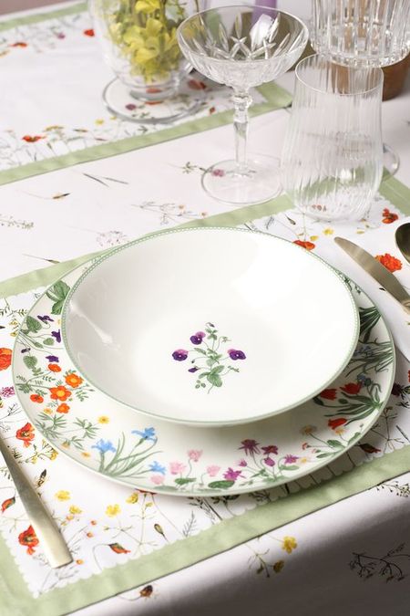 Тарелка суповая фарфоровая с принтом Botanika 21maison 967₽