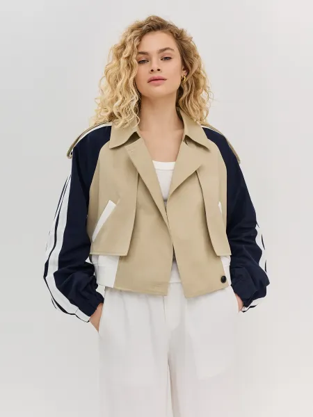 Укороченный тренч в спортивном стиле SAVAGE 5499₽