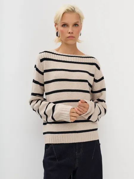 Свитер в полоску с шерстью SAVAGE 3599₽