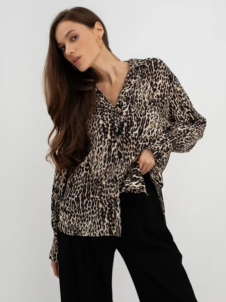 Блузка с анималистичным принтом из 100 вискозы SAVAGE 2399₽